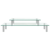 Vidaxl monitorstandaard 2-laags transparant glas