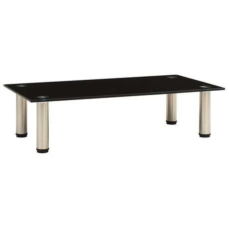 Vidaxl tv-meubel 60x35x17 cm gehard glas zwart