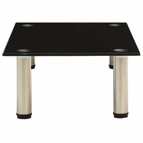 Vidaxl tv-meubel 60x35x17 cm gehard glas zwart