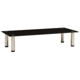 Vidaxl tv-meubel 80x35x17 cm gehard glas zwart