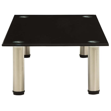 Vidaxl tv-meubel 80x35x17 cm gehard glas zwart
