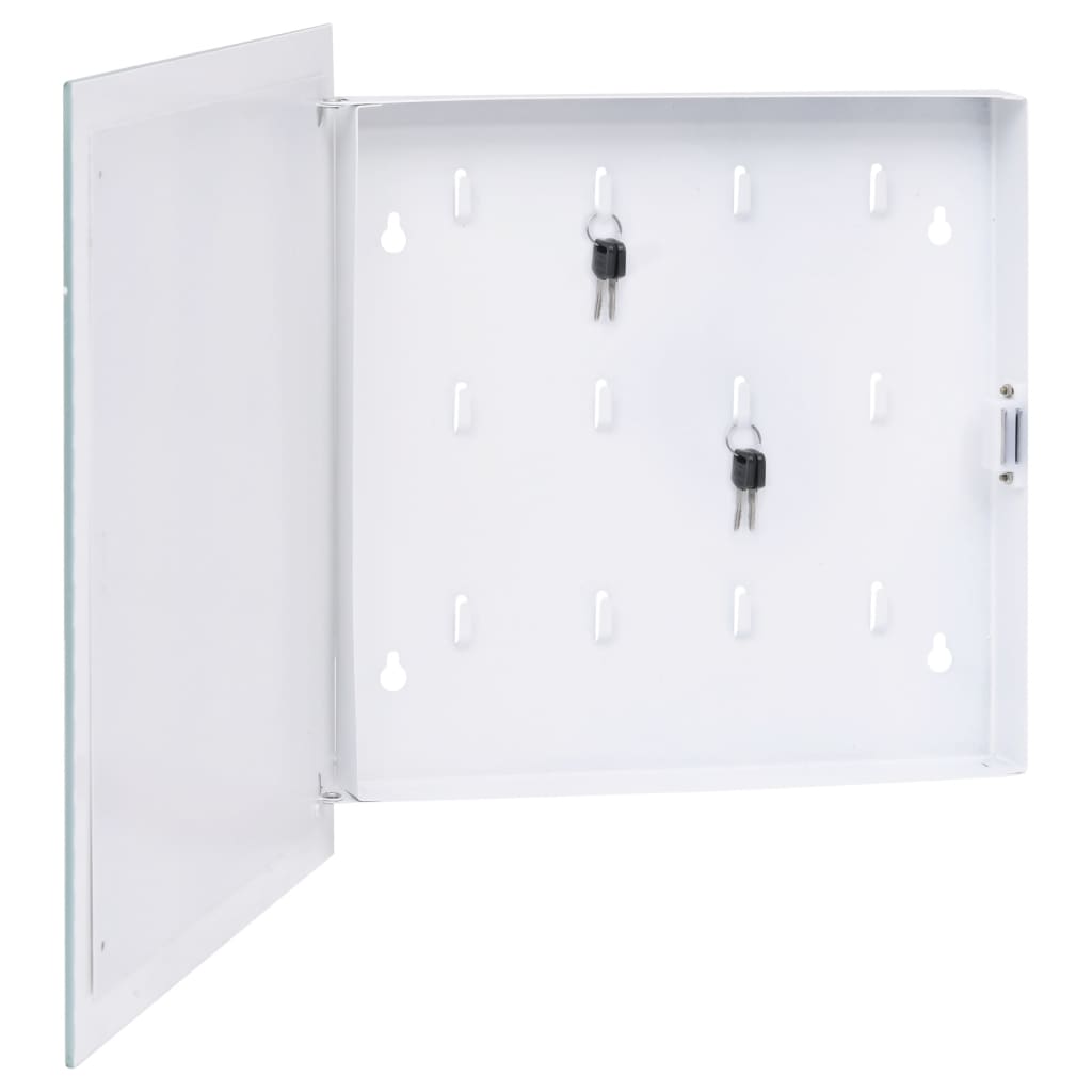 Vidaxl Key Cabinet med Magnetic Board 35x35x4 cm hvid