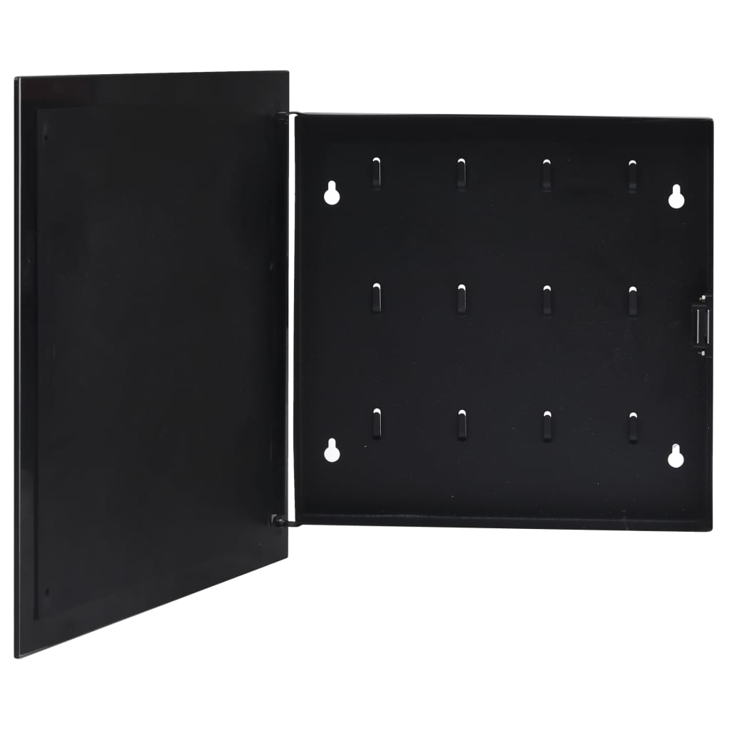 Vidaxl Key Cabinet med Magnetic Board 35x35x4 cm sort