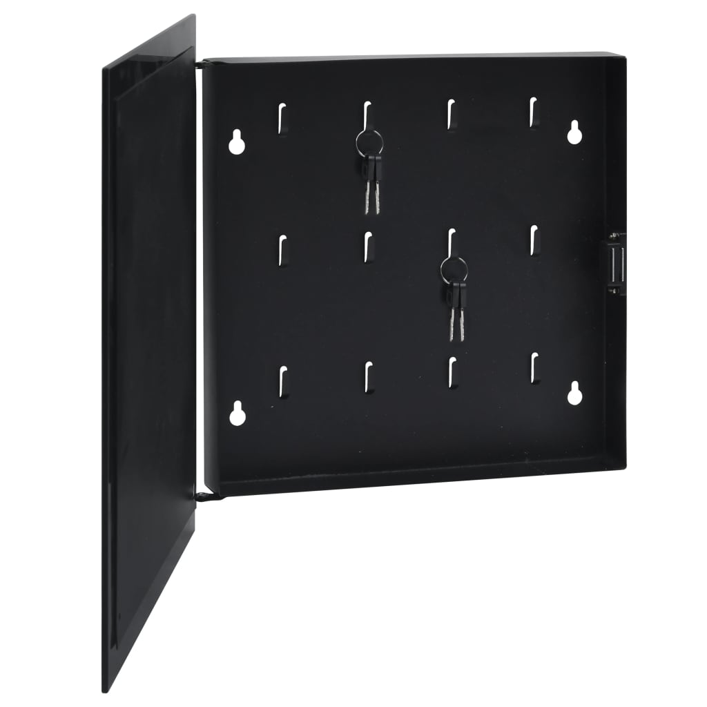 Vidaxl Key Cabinet med Magnetic Board 35x35x4 cm sort