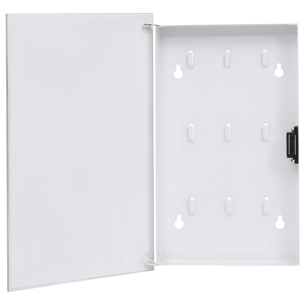 Vidaxl key cabinet with magnetic board 30x20x4 cm white