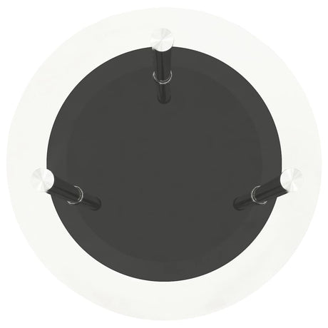 Vidaxl bijzettafel 2-laags 38 cm gehard glas transparant en zwart