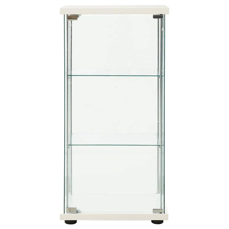 Vidaxl vitrinekast gehard glas wit