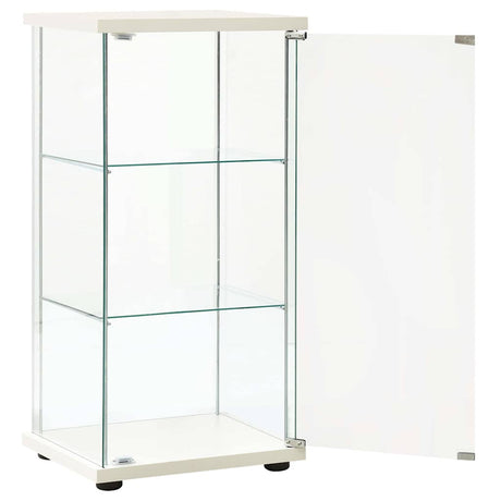 Vidaxl vitrinekast gehard glas wit