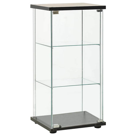 Vidaxl vitrinekast gehard glas zwart