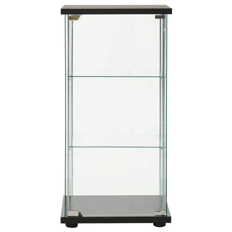 Vidaxl vitrinekast gehard glas zwart