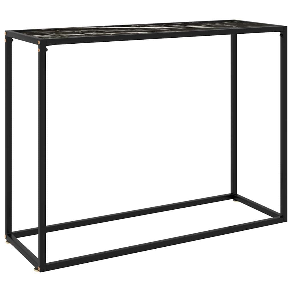 Vidaxl wandtafel 100x35x75 cm gehard glas zwart