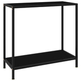 Vidaxl wandtafel 80x35x75 cm gehard glas zwart