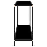 Vidaxl wandtafel 100x35x75 cm gehard glas zwart