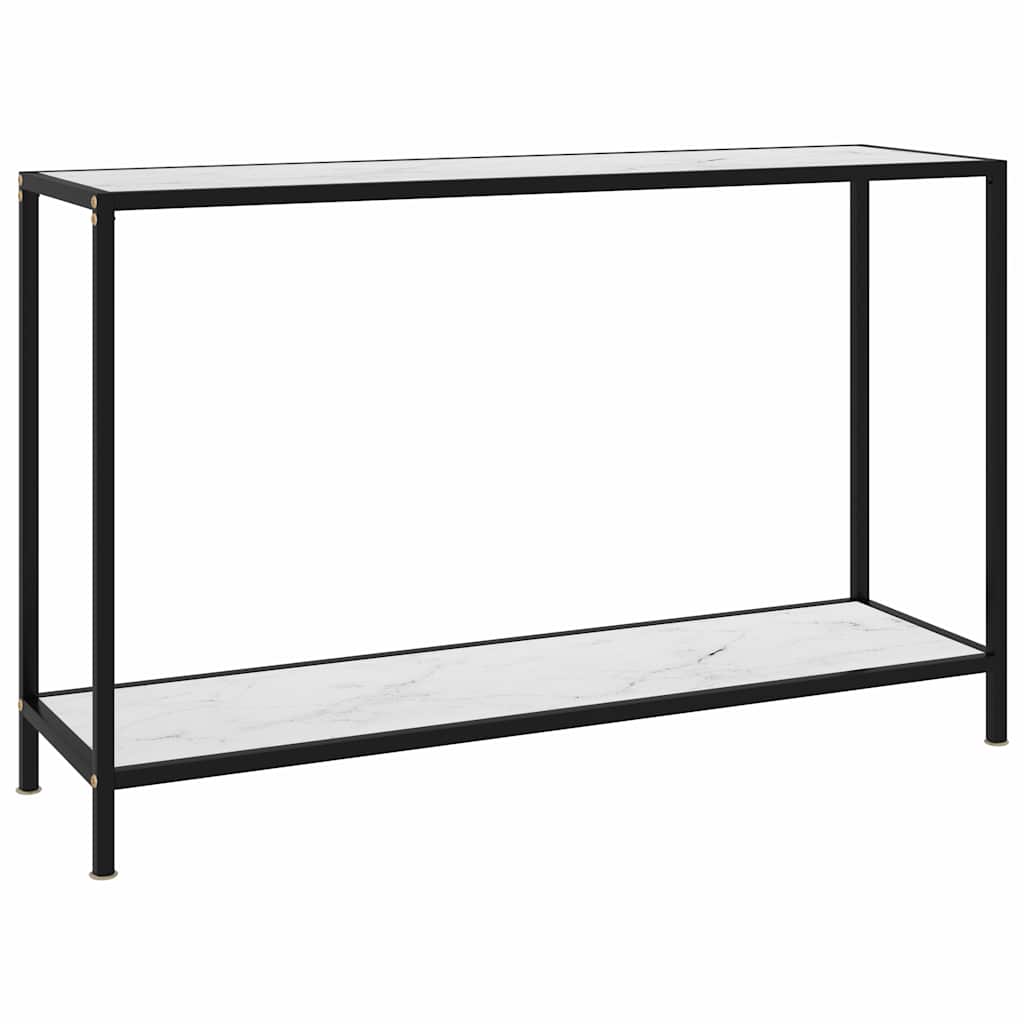 Vidaxl wandtafel 120x35x75 cm gehard glas wit
