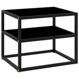Vidaxl wandtafel 50x40x40 cm gehard glas zwart