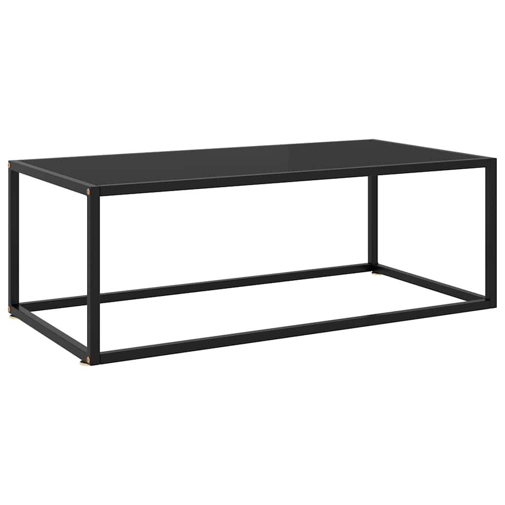 Vidaxl salontafel met zwart glas 100x50x35 cm zwart