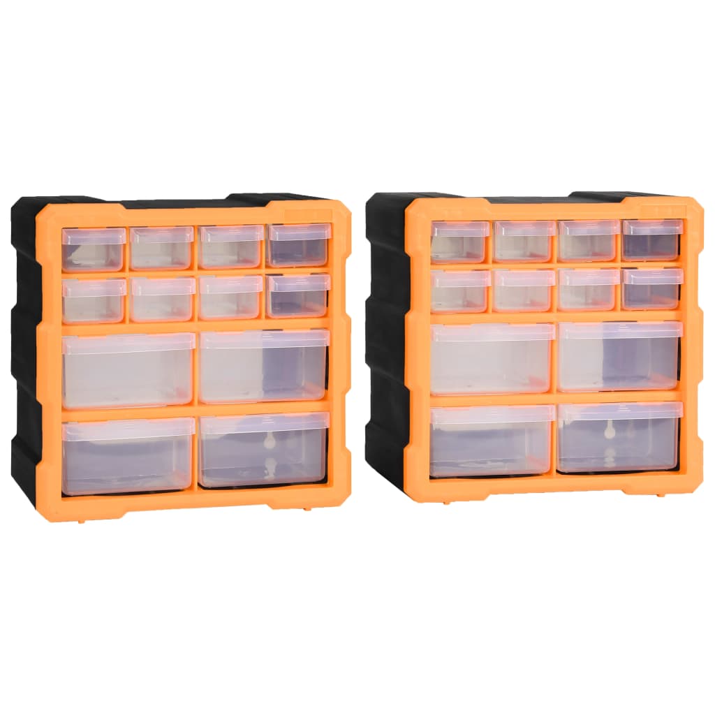 Organizadores de Vidaxl con 12 cajones 2 PCS 26.5x16x26 cm