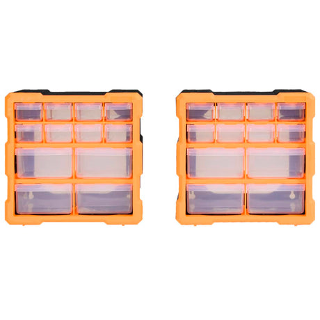 VIDAXL -Organisatoren mit 12 Schubladen 2 PCs 26,5x16x26 cm