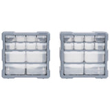 Organizadores de Vidaxl con 12 cajones 2 PCS 26.5x16x26 cm