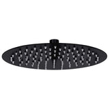 Vidaxl Regen Dusche Kopf rund 25 cm Edelstahl schwarz