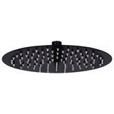 Vidaxl Rain Shower Head Round 25 cm rustfritt stål svart