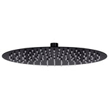 Vidaxl Rain Shower Head Round 30 cm rustfritt stål svart