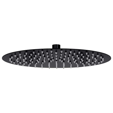 VidaXL Regenduschkopf rund 30 cm Edelstahl schwarz