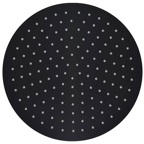 VidaXL Regenduschkopf rund 30 cm Edelstahl schwarz