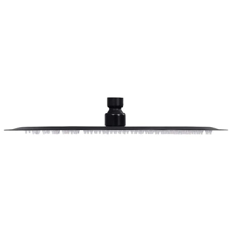 VidaXL Regenduschkopf rund 30 cm Edelstahl schwarz