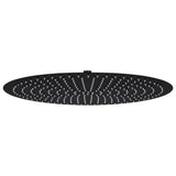 Vidaxl Pain Shower Head Round 50 cm en acier inoxydable noir