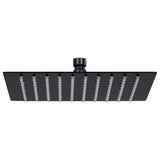 Vidaxl Rain Shower Head Square 20x20 cm en acier inoxydable noir