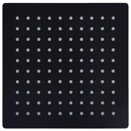 Vidaxl Regenduschkopf Quadrat 20x20 cm Edelstahl schwarz schwarz