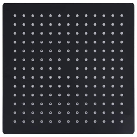 Vidaxl Regenduschkopf Quadrat 25x25 cm Edelstahl schwarz schwarz