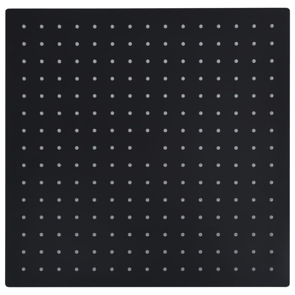 Vidaxl Rain Shower Head Square 40x40 cm in acciaio inossidabile nero