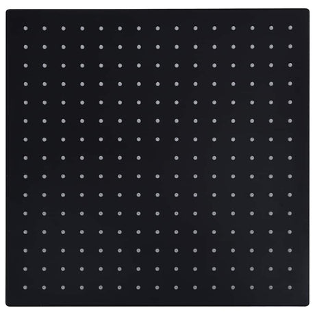 Vidaxl Regen Duschkopf Quadrat 40 x 40 cm Edelstahl schwarz schwarz