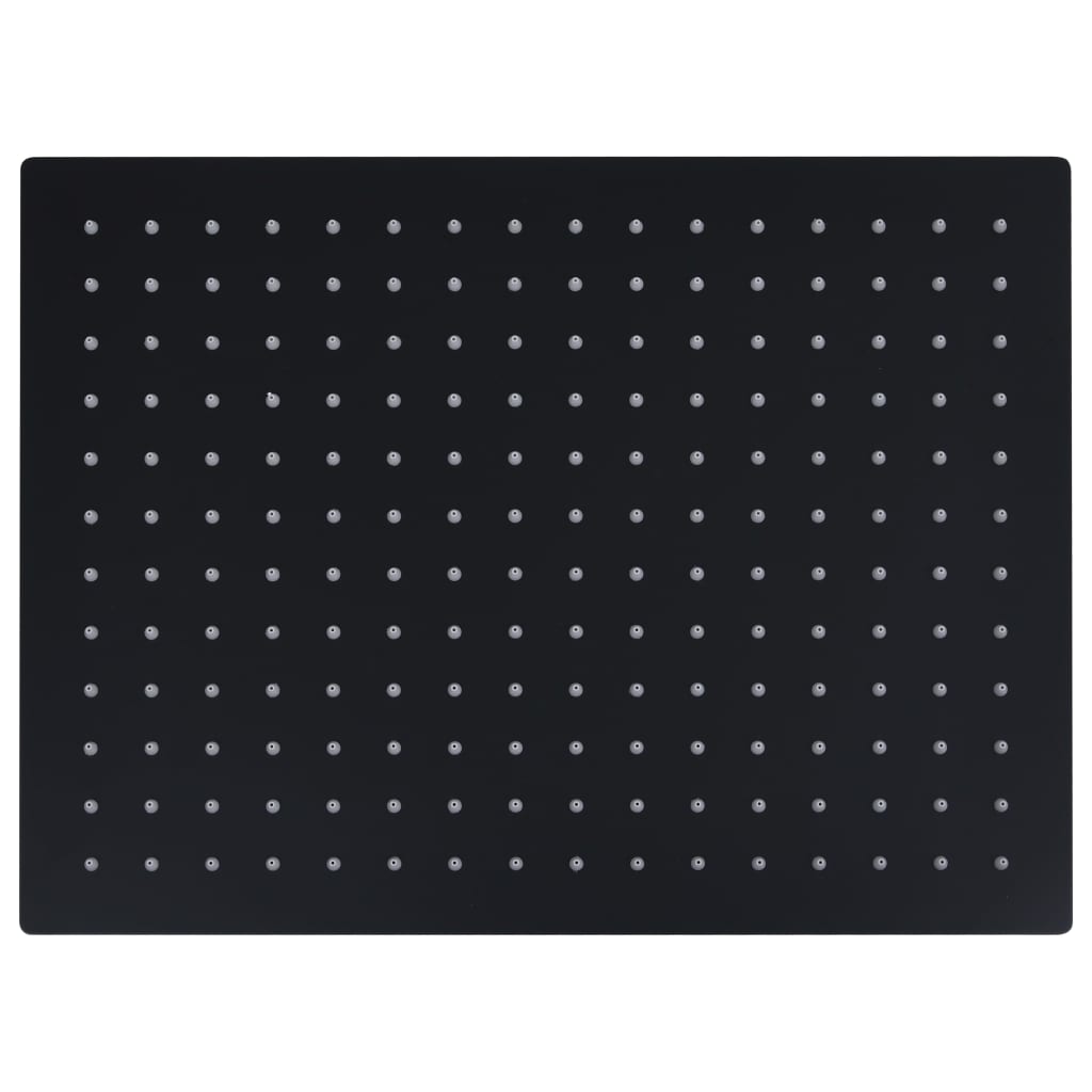 Vidaxl Rain Schema pioggia rettangolare 40x30 cm in acciaio inossidabile nero