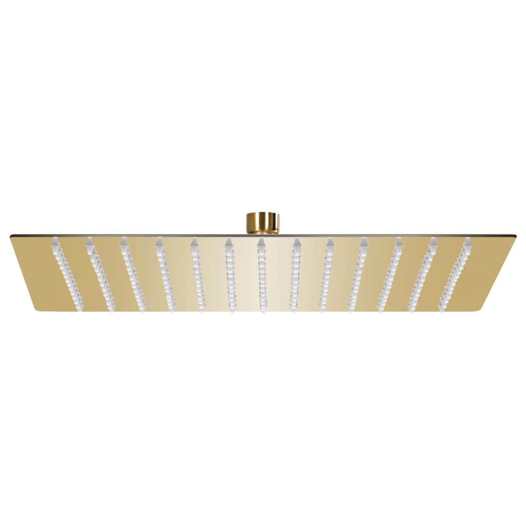 VidaXL Rain shower head Square 25x25 cm Stainless steel Gold colored