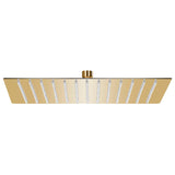 Vidaxl Reen Dusche Kapp Quadrat 30x30 cm Edeless Stol Gold faarweg