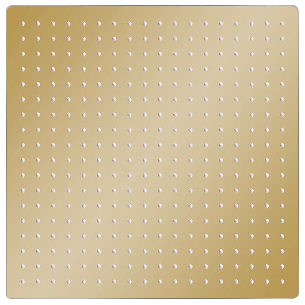 Vidaxl Regen Duschkopf Quadrat 50 x 50 cm Edelstahl Gold gefärbt