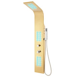 Vidaxl Shower panel Bent Stainless Steel 201 Gold colored