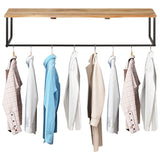 VidaXL coat rack with shelf 100x35x22 cm solid acacia wood