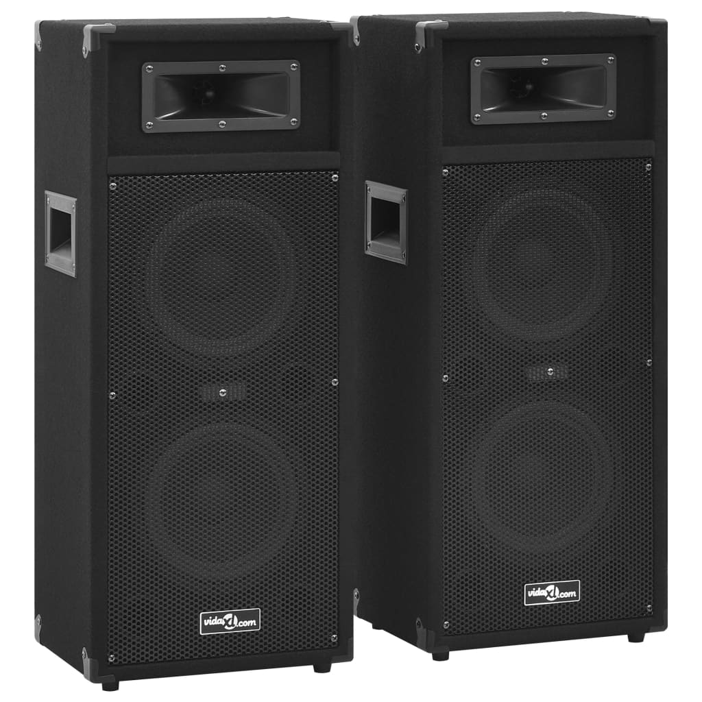 Vidaxl hifi-podiumluidsprekers 2 st passief professioneel 1000 w zwart