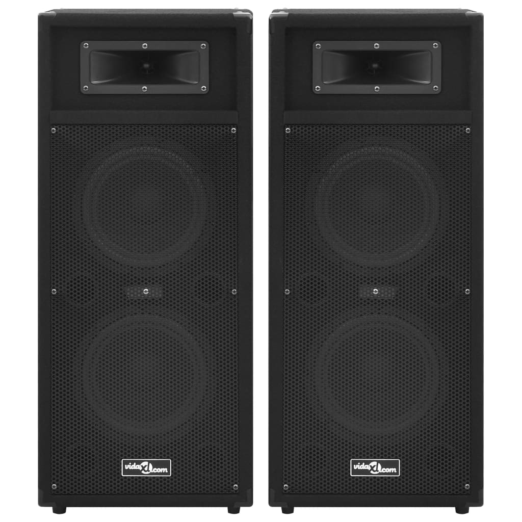 Vidaxl HiFi-Podium-Lautsprecher 2 St passive Profi 1000 W Schwarz