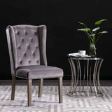 Vidaxl eetkamerstoelen 2 st fluweel grijs