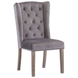 Vidaxl eetkamerstoelen 2 st fluweel grijs