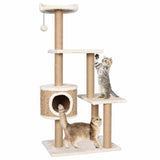 Muebles de gato de Vidaxl con postes de rascado 123 cm de hierba marina