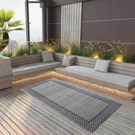 VIDAXL Outside Rug 80x150 cm pp grau