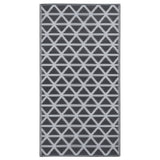 VidaXL outside rug Arakil 120x180 cm pp black