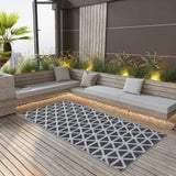 VidaXL outside rug 120x180 cm pp black