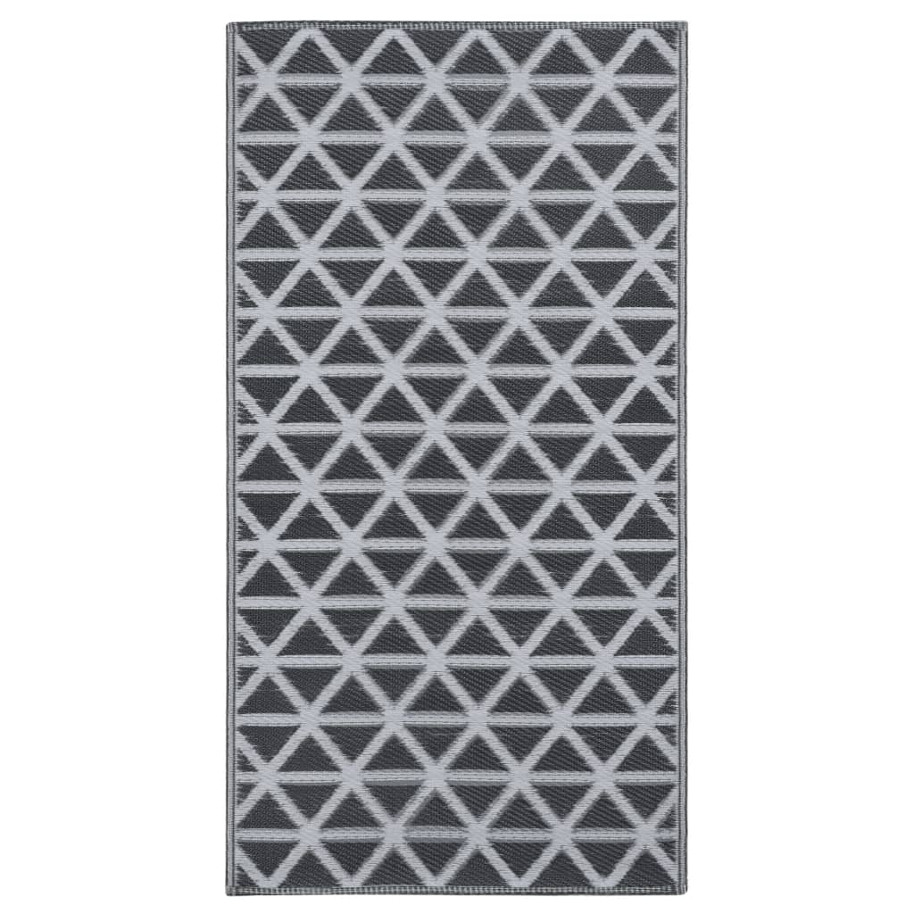 VidaXL outside rug arakil 160x230 cm pp black